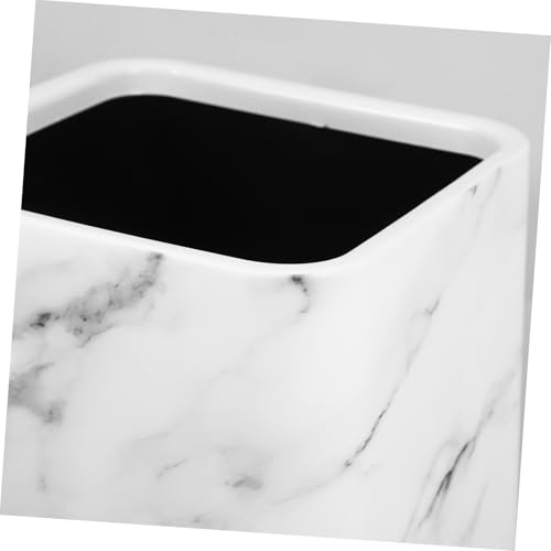 Caneca de basura rectangular blanca para baño Unomor miniatura 3