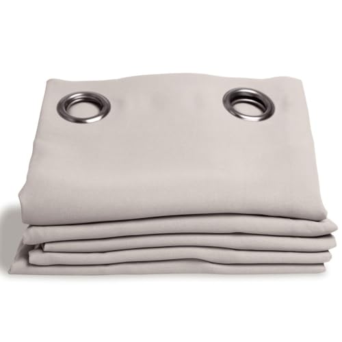 Moondream LumenControl™ Verdunkelungsvorhang | Licht+Sonnenschutz | EU Herstellung | Ösen | Grau MC17 | 140B x 260H cm