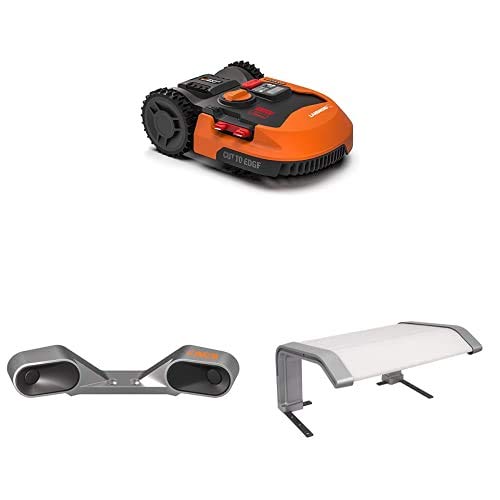 WORX Landroid L WR155E Mähroboter/Akkurasenmäher für große Gärten bis 2000 qm/Selbstfahrender Rasenmäher für einen sauberen Rasenschnitt im Handumdrehen + Mähroboter Zubehör + Landroid-Garage