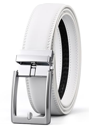Image of Men's Belt, Ratchet Dress Casual Belt with Adjustable Automatic Buckle Trim to Fit