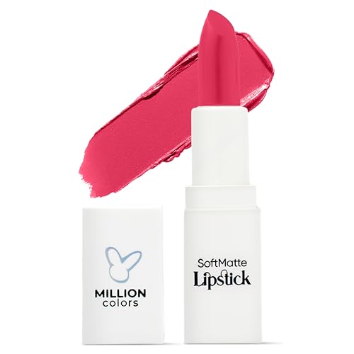 Image of Million Colors Creamy Matte Hydrating Lipstick| Infused With Almond Oil and Vitamin E| Long Lasting, Nourishing and Intense Hydration (Cherry Pop,04)