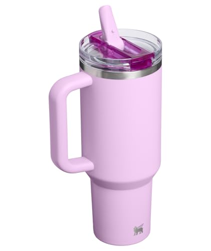 Image of STANLEY Quencher ProTour Flip Straw Tumbler with Leakproof Lid 40 oz | Built-In Straw & Handle | Cupholder Compatible for Travel | Insulated Stainless Steel Cup | BPA-Free | Soft Orchid