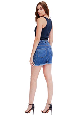 Saia Jeans, Zune Denim, Feminino, Indigo, 38