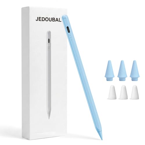 Image of JEDOUBAL Stylus Pen for iPad 2018-2026, 3X Fast Charging iPad Pencil with Palm Rejection & Tilt Sensitivity, Apple Pencil Alternative No Bluetooth Required Compatible with iPad Pro Air Mini