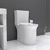 Wonchael Tall One Piece Elongated Toilet 1.1/1.6 GPF 3-in Dual Flush 18.5 inches Comfortable Tall Bowl UF Soft Closing Seat,White 12" Rough-in