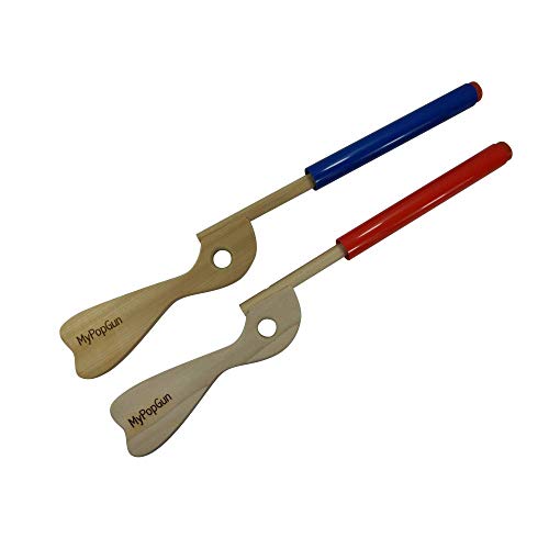 USA Patriotic Popgun(2 Pack)-RED&Blue-American-Classic Toy-Durable-Fun-Civil War-Pretend Play Pop Gun-Boys & Girls-Best Made Popgun in America-Enjoyed by Children & Adults-Great for Birthday Parties