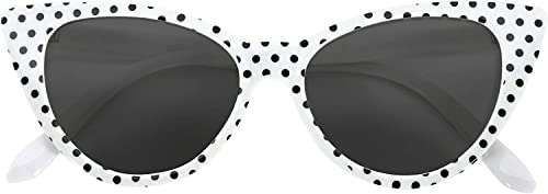 OWL Cat Eye Sunglasses for Women Vintage Retro 1950's Shades Smoke Clear Lens