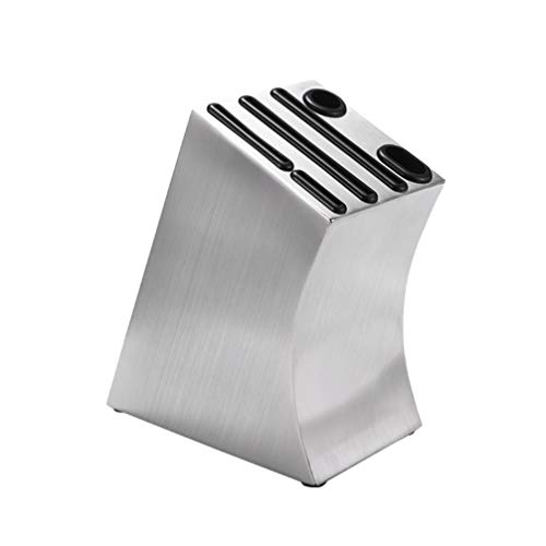 Hemoton Knife Storage Block Stainless Steel Knife Holder Organizer Kitchen Cutlery Storage Rack Cutlery Stand for Home Restaurant Tool Holder
