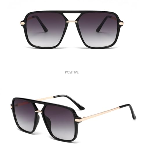 Lunettes de soleil double pont style rétro dégradé aux finitions soignées - 5