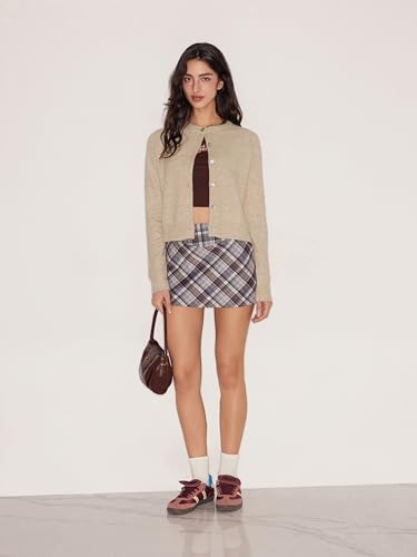 Image of CIDER Knit Round Neckline Solid Cardigan