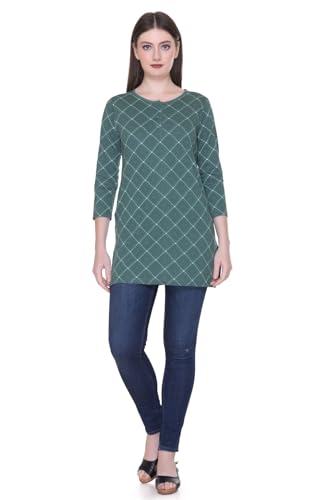 Image of Women Regular Fit Henley All Over Print T-Shirt (Combo of 2) | Small-5XL