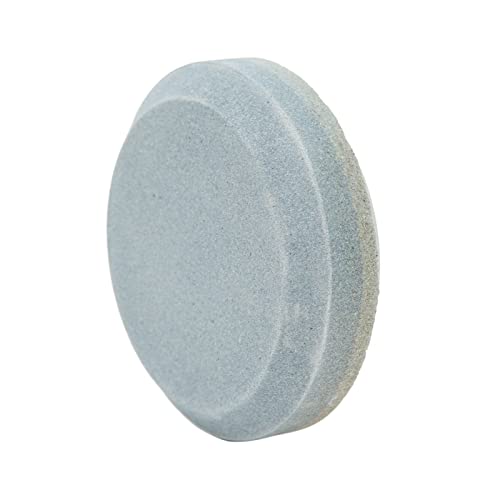 SPYMINNPOO Afilador de Cuchillos de Piedra Arenisca de Doble Grano, Forma Redonda Duradera para Cuchillas de Cortacésped, Machetes, Herramienta Compacta para Jardineros