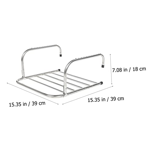 Estante plegable para secar ropa y zapatos de acero inoxidable miniatura 7