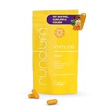 rund.um immune – 300mg pro Tagesdosis Shiitake Vitalpilz – mit Ingwer & Kurkuma – Vitamin C, D & Selen zur natürlichen Unterstützung des Immunsystems und der Abwehrkräfte – vegan – 60 Kapseln
