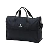 [ハピタス] 折りたたみボストンバッグ キャリーオン可能 H0002 431.ロゴブラック