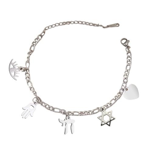 Charm cadeaux en acier inoxydable et bracelet perles de cristal protecteur