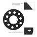 5MM Red Blue Black Wheel Spacer Adapters PCD 5x100 5x112 CB 57.1MM And M14*1.5 BALL BOLTS Compatible For VW Compatible For Audi Car(Black)