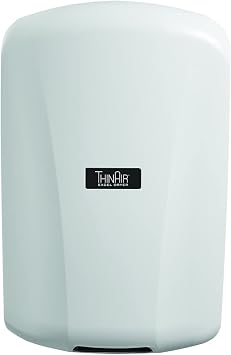 THINAIR Excel Dryer Hand Dryer, American Made, Slim, White Epoxy Painted Cover, ADA Compliant, Automatic Sensor, Surface Mounted, Made in USA Certified, TA-W 110/120 Volts