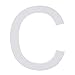 BestPysanky Arial Font White Painted MDF Wood Letter C (6 Inches)