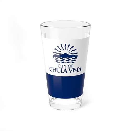 Chula Vista CA Flag 16oz Pint Glass