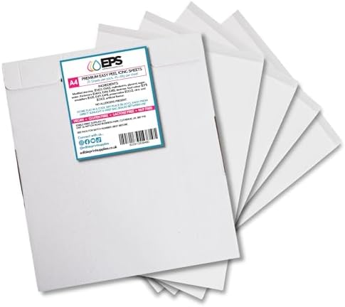 EPS Easy Peel A4 Premium Icing Sheets for Edible Printing (25 Pack)