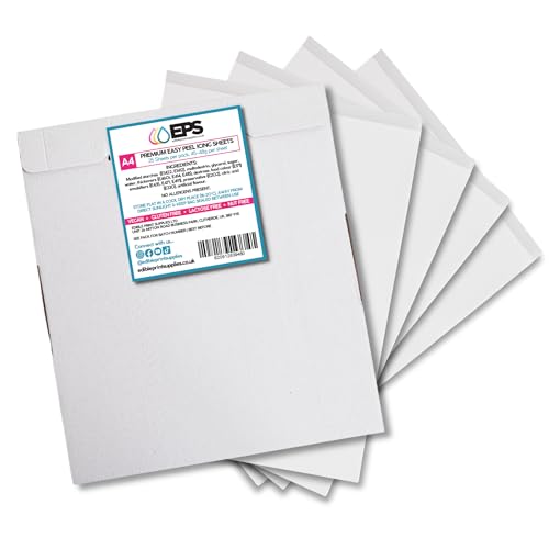 EPS Easy Peel A4 Premium Icing Sheets for Edible Printing - 25 Icing Sheets p...