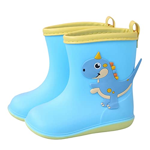 Kids Rain Boots for Girls Boys Toddler Waterproof Rubber Boots Cute Dinosaur Printed Water Boots Baby Water Shoes