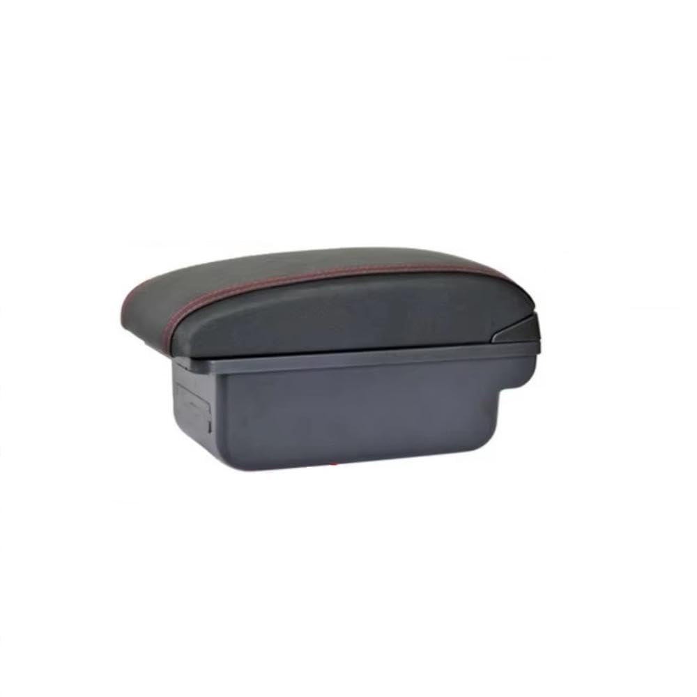 Car Armrest Box For Renault Clio 4 For Captur For Clio 3 III IV With Cup Holder Storage USB Ashtray Accessory Replacement Parts(A1 Black red NO USB)