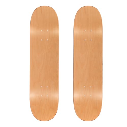 TLHB 2PCS Skateboard Deck 31 * 8 Inch 7-Layer Maple Blank Skateboard Deck Double-Kick Skate Deck