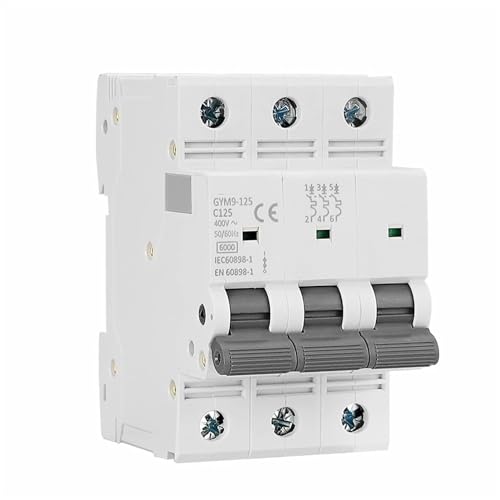 Disjoncteur 3 pôles 125A 80A 100A GYM9 C Curve 400V 6KA pour tableau électrique triphasé