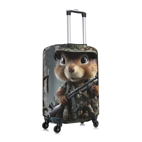 Interesting Squirrel Elastic Travel Luggage Cover, Washable Spandex Suitcase Protector, Anti-Scratch Fits 18-32 Inch3
