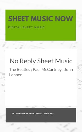  No Reply Sheet Music (English Edition)