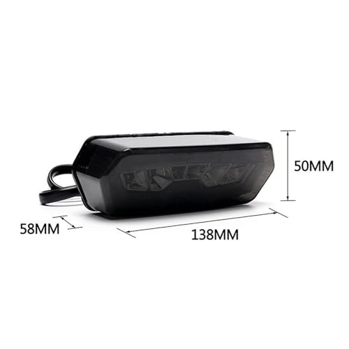 CHICHIYANG 12 V ABS Motocicleta LED Integrado Luz Freio/Corrida/Luz de Direção Peças sobressalentes