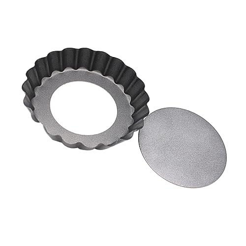 IMIKEYA 2pezzi Teglia Rotonda Antiaderente in Acciaio Al Carbonio Mini Teglie Per Crostate e Pane Stampo Rotondo Portatile Per Dolci Facile Da Pulire e Lavabile in Lavastoviglie