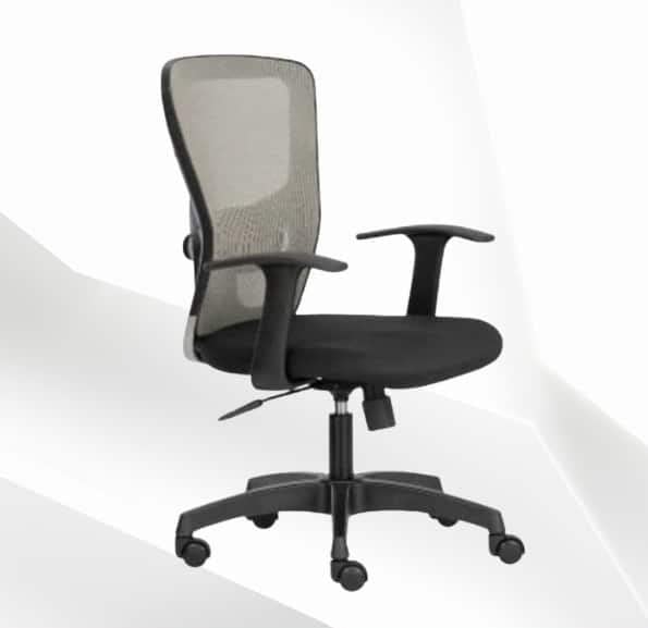 FURNCO MidBack Adjustable Home Computer Desk Chair HeavyDuty Metal Base Ergonomic Office