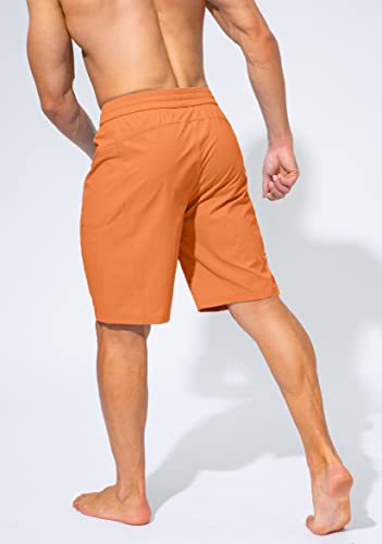 Image of Men's Swim Trunks Quick Dry Board Shorts with Zipper Pockets Beach Shorts Bathing Suits for Men - No Mesh Liner