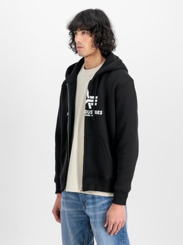 Alpha Industries Basic Zip Hoody Kapuzensweat für Herren Black – Ansicht 4