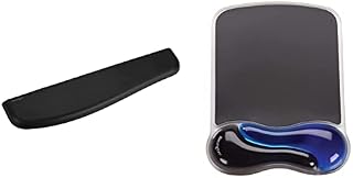 Kensington Keyboard Wrist Rest - Ergonomic duo gel wrist rest, compatible with full length / gaming keyboards for comfort when at computer, laptop, office, PC, home - Red/Black (62398 )