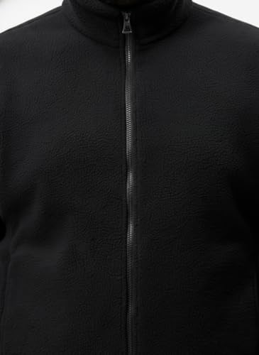 Image of UNSTD Men Plus Size Fleece Jacket for Men Standard Length | Winter Wear Full Sleeves Zipper Jacket | Warm & Comfortable Big and Tall Jacket
