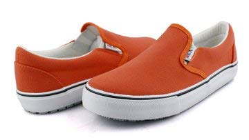 Laforst Nextgen Footwear Womens Sunbrella Nonslip Waitress Server Slip On Flat Orange 9