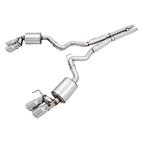 AWE Cat-back Exhaust Touring (Quad Chrome Silver Tips) for 2018+ Ford Mustang GT