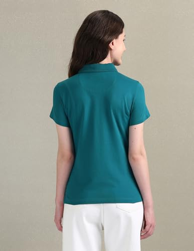 Image of U.S. Polo ASSN. Women's Cotton Regular Fit Solid Polo Shirt