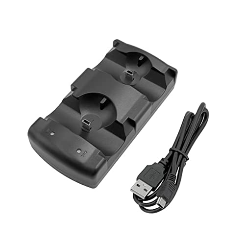 floatofly 1 Conjunto de Accesorios de Consola de Juegos de Cargadores fáciles de operar de Alta Resistencia Cargador rápido Compatible con PS3Move/PS3 Negro Cover
