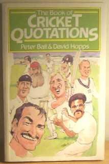 Hardcover The Book of Cricket Quotations Book