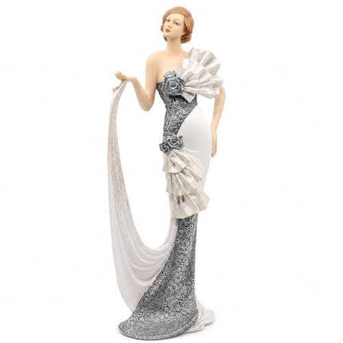 Comfy Hour 13" Victorian Lady Figurine, Elegant Woman Statue in