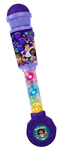 LEXIBOOK Encanto, Micrófono para Niños, Juego Musical, Altavoz Integrado, Efectos Luminosos, Entrada Aux-in, Violeta, MIC90EN