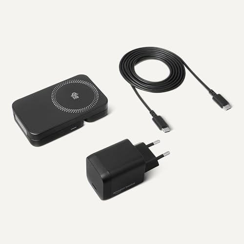 Amazon Basics MagSafe-Ladestation, Qi2.2-Zertifiziertes Kabelloses 3-in-1-Ladegerät, 25W, Faltbarer Ständer für iPhone 17/16/15/14/13/12… – Ansicht 4