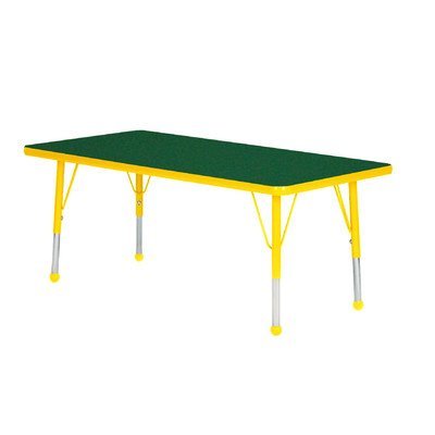B3048GT-TN Activity Table, Self-Leveling Glides, Toddler Height, 30" x 48" Rectangle, Blue Top, Graphite Edge
