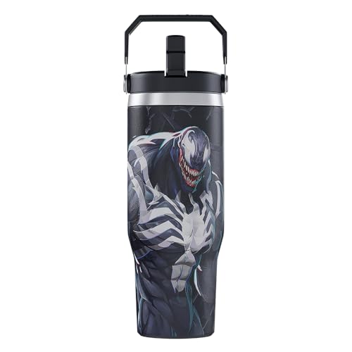 Team Liquid Marvel Rivals Venom Tumbler with Lid, 30 Oz Water Bottle, Vacuum Insulated, Gaming Water Bottle, Reusable Insulated Stainless Steel tumbler for Water, Iced Tea or Coffee