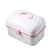 Kit Pronto Soccorso Box Medica, Medicina Storage Box, Scatola for Attrezzi, Famiglia Kit di Primo Soccorso, con Vassoio Staccabile e la Maniglia, Rosa, Piccolo (Grande) Cassetta Pronto Soccorso
